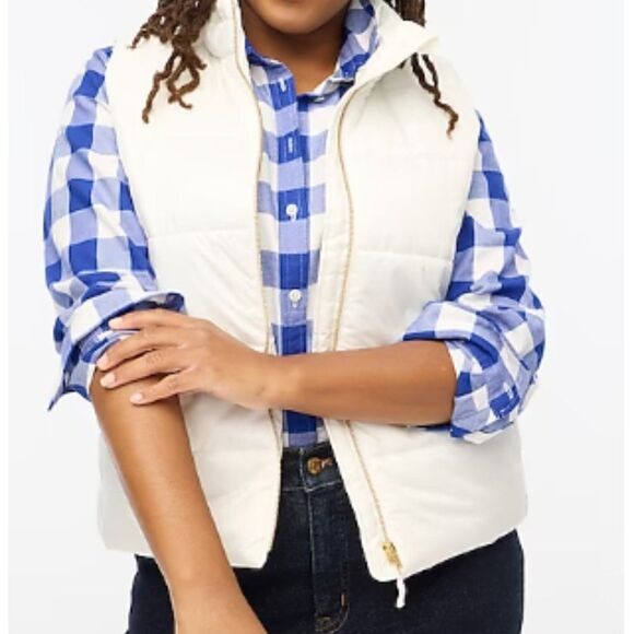NWT J. Crew white Puffer vest - 3X - Picture 1 of 7